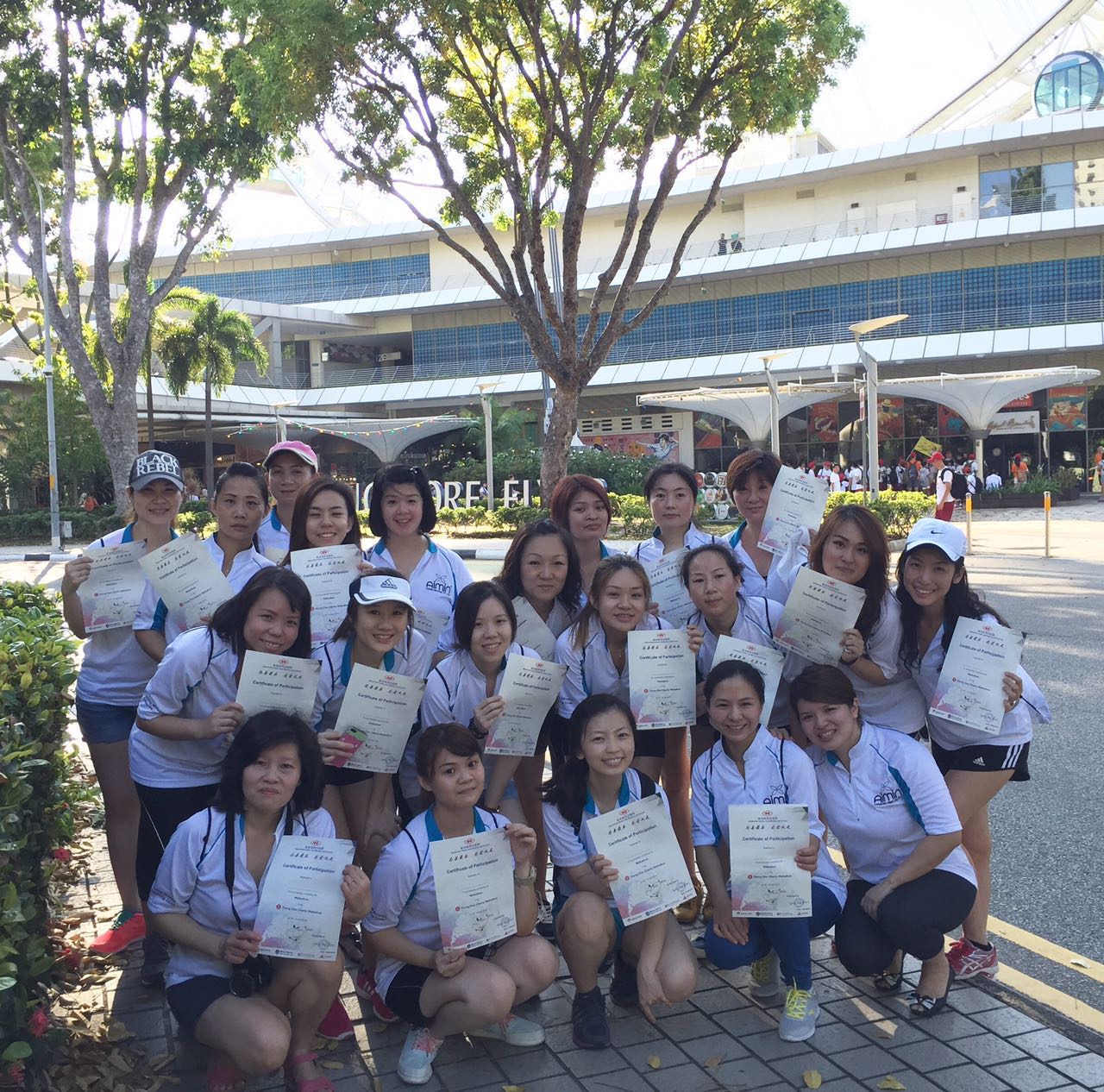 Walkathon end point at Singapore Flyer