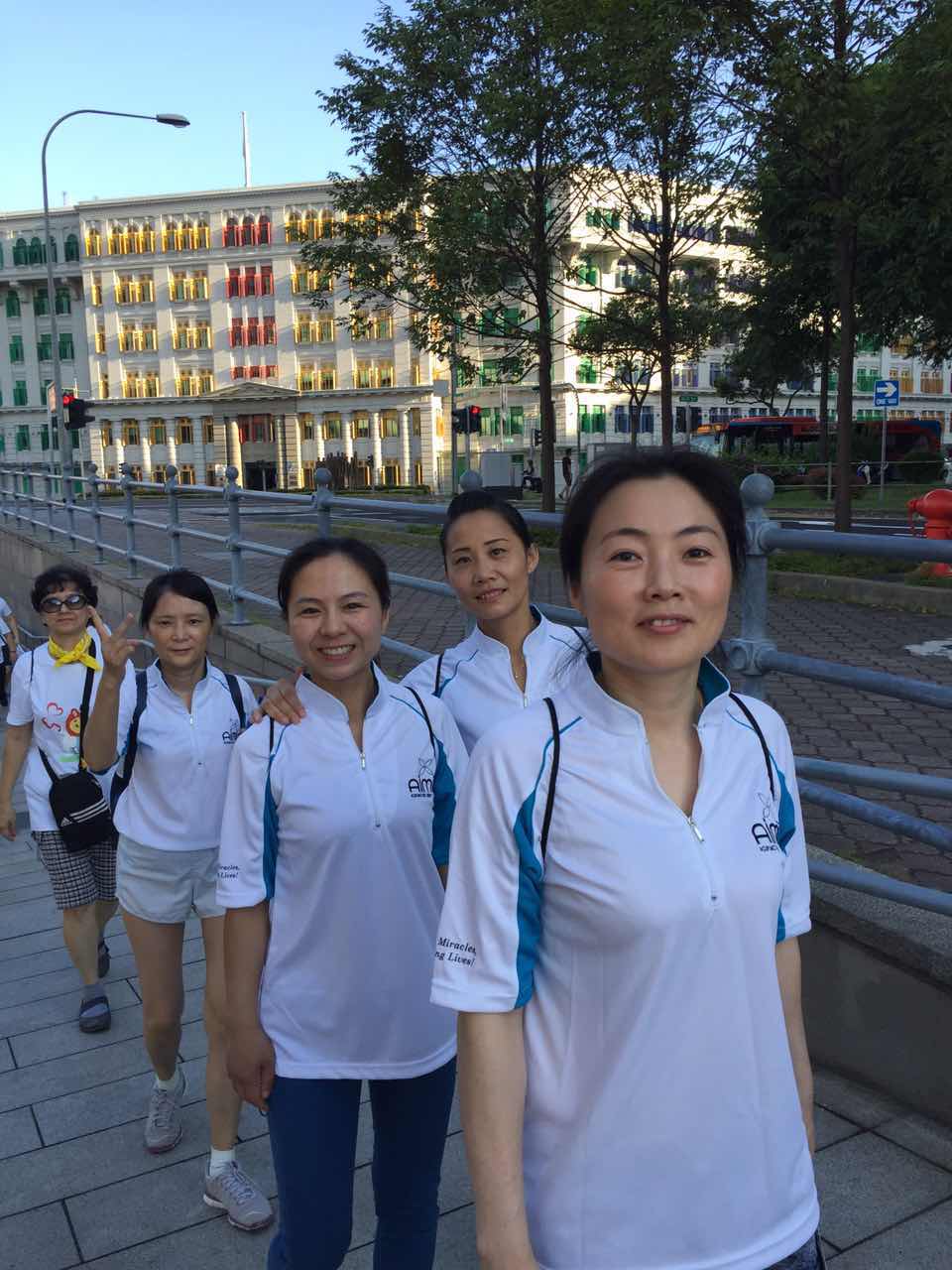 Community members walking together