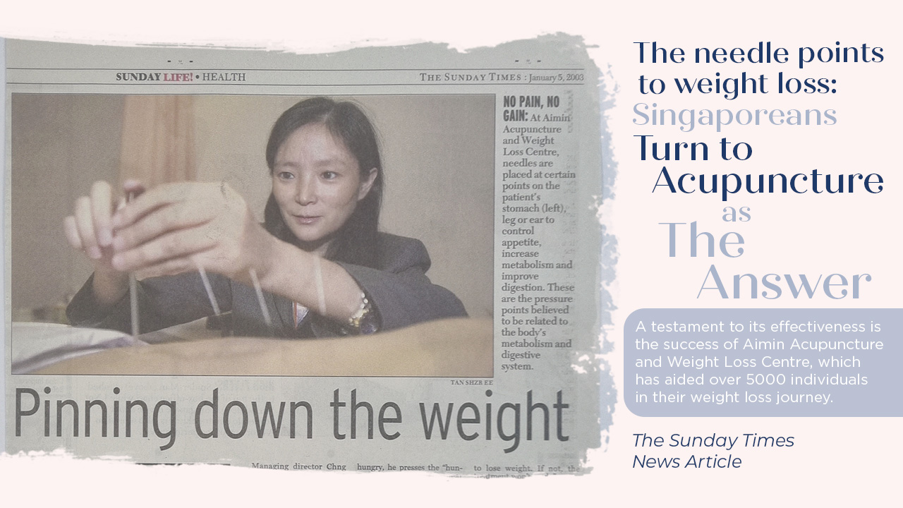 Sunday Times 报纸文章——《锁定体重》，聚焦 Aimin TCM